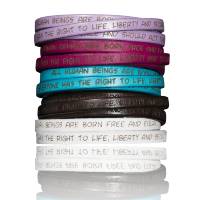 To the GILARDY HUMAN RIGHTS leather bracelets